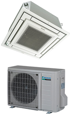 DAIKIN Unidad de cassette FQS60C (con mando a distancia BRC7F530W y panel BYFQ60CW)