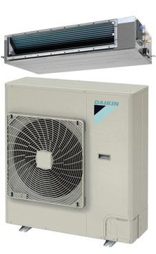 DAIKIN Unidad de conductos de baja silueta de la serie B ADEQS125B8 (con mando BRC1D52)