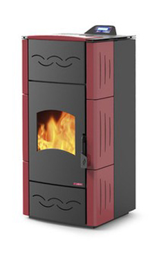 LASIAN HEARD de 5,6 a 20 Kw. (pellet y policumbustibles) calentamiento mediante agua, de 20 KW de potencia térmica máxima. Capacidad de calentamiento de 345 m3 (modelos en burdeos y beige) programable, con bomba, vaso de expansión, válvula de seguridad, p