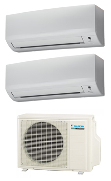 DAIKIN 2MXS40H (multi split 2x1 serie K multi) exterior:2MXS40H;  interiores:FTX25K+FTX20K