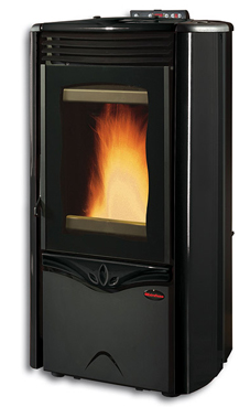 NORDICA-EXTRAFLAME DUCHESSA STEEL 3,4-8,7 kW Revestimiento en acero barnizado y cobertura en mayólica. Hogar en fundición extraíble. Cajón extraíble para la ceniza. Vitro cerámico resistente a 750°. Colores: Pergamino, negro antracita y burdeos.