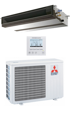 MITSUBISHI-ELECTRIC Split conductos Mr.Slim serie STANDARD INVERTER SPEZS-35VJA con mando programador PAR-31MAA