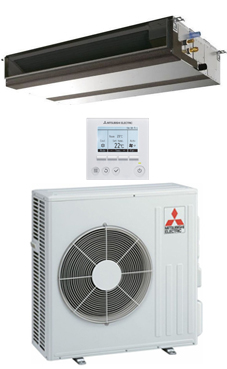 MITSUBISHI-ELECTRIC Split conductos Mr.Slim serie STANDARD INVERTER SPEZS-71VJA con mando programador PAR-31MAA